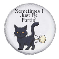 Funny Black Cat Bathroom Humor Spare Tire Cover Sometimes I Just Be Fartin