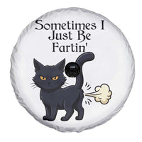 Funny Black Cat Bathroom Humor Spare Tire Cover Sometimes I Just Be Fartin