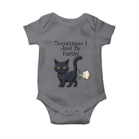 Funny Black Cat Bathroom Humor Baby Onesie Sometimes I Just Be Fartin