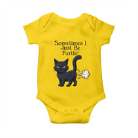 Funny Black Cat Bathroom Humor Baby Onesie Sometimes I Just Be Fartin