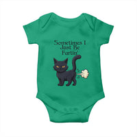 Funny Black Cat Bathroom Humor Baby Onesie Sometimes I Just Be Fartin