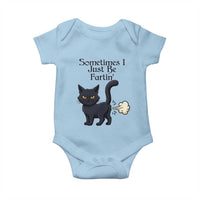 Funny Black Cat Bathroom Humor Baby Onesie Sometimes I Just Be Fartin