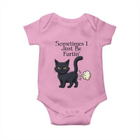 Funny Black Cat Bathroom Humor Baby Onesie Sometimes I Just Be Fartin