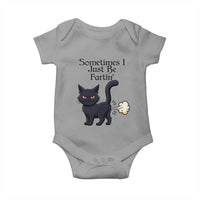 Funny Black Cat Bathroom Humor Baby Onesie Sometimes I Just Be Fartin