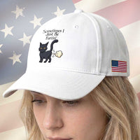 Funny Black Cat Bathroom Humor Baseball Cap Sometimes I Just Be Fartin