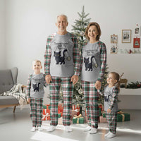 Funny Black Cat Bathroom Humor Plaid Pajama Set Sometimes I Just Be Fartin