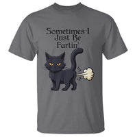 Funny Black Cat Bathroom Humor T Shirt Sometimes I Just Be Fartin