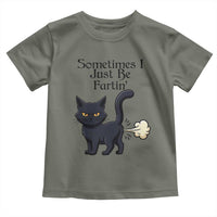 Funny Black Cat Bathroom Humor Toddler T Shirt Sometimes I Just Be Fartin