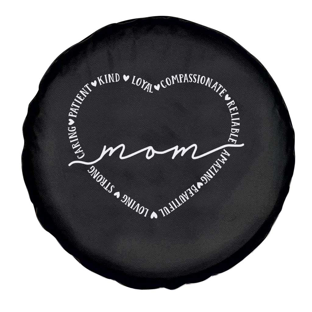 Mothers Day Mom Quotes Spare Tire Cover Heart Shape Loving Typography Gift