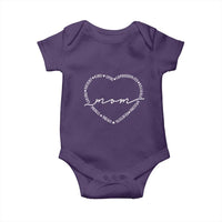 Mothers Day Mom Quotes Baby Onesie Heart Shape Loving Typography Gift