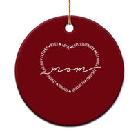 Mothers Day Mom Quotes Ceramic Ornament Heart Shape Loving Typography Gift