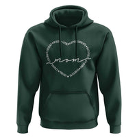 Mothers Day Mom Quotes Hoodie Heart Shape Loving Typography Gift