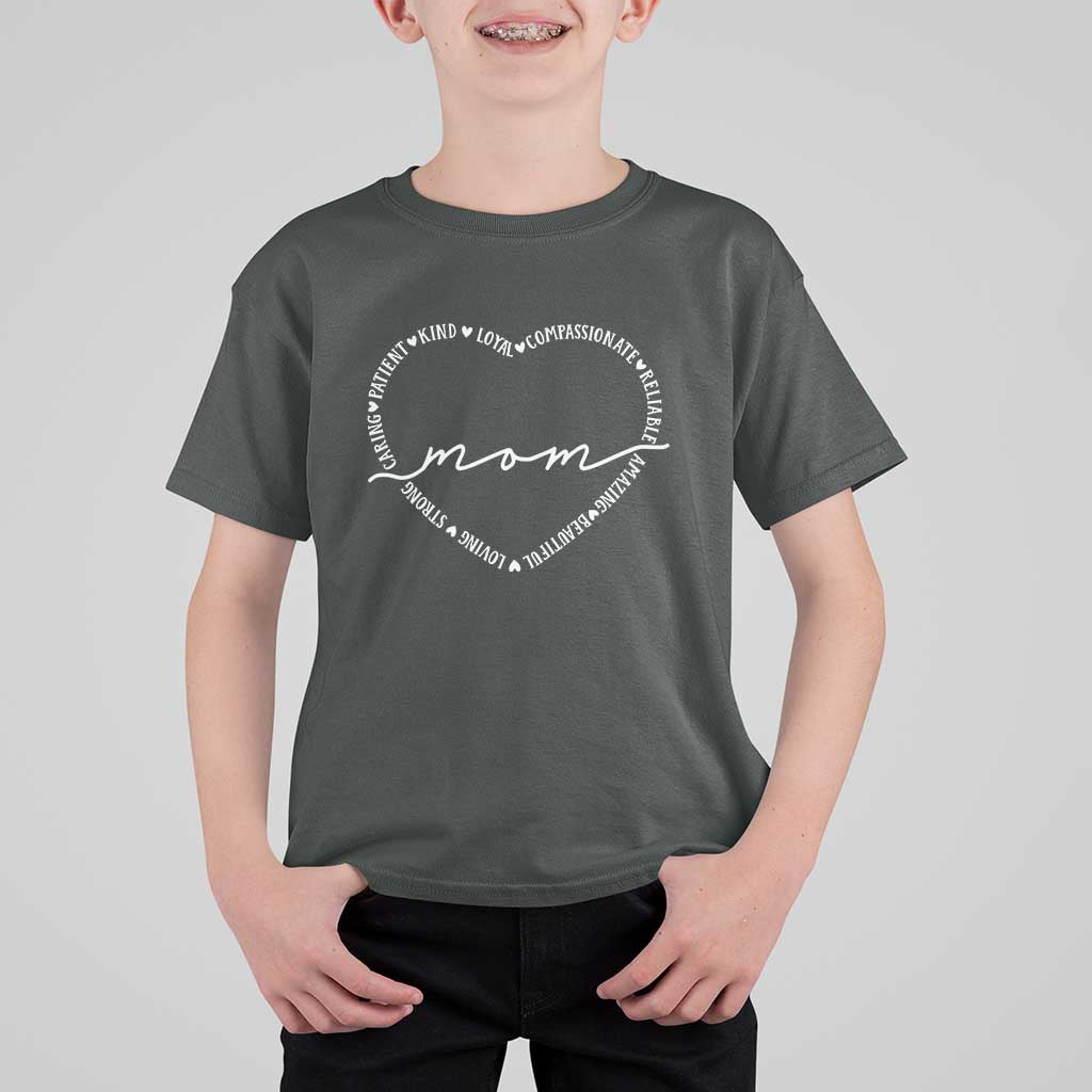 Mothers Day Mom Quotes T Shirt For Kid Heart Shape Loving Typography Gift