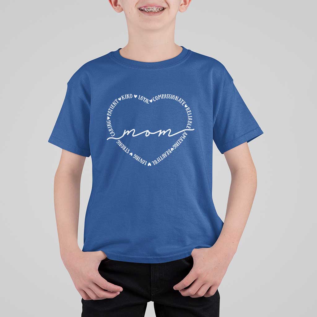 Mothers Day Mom Quotes T Shirt For Kid Heart Shape Loving Typography Gift
