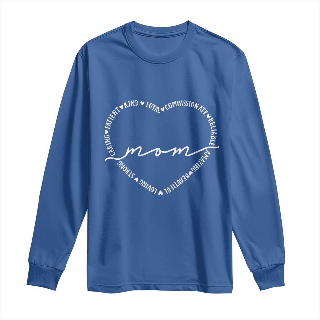 Mothers Day Mom Quotes Long Sleeve Shirt Heart Shape Loving Typography Gift