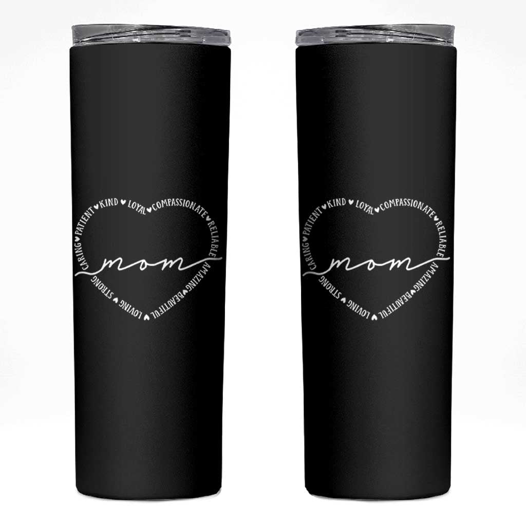 Mothers Day Mom Quotes Skinny Tumbler Heart Shape Loving Typography Gift