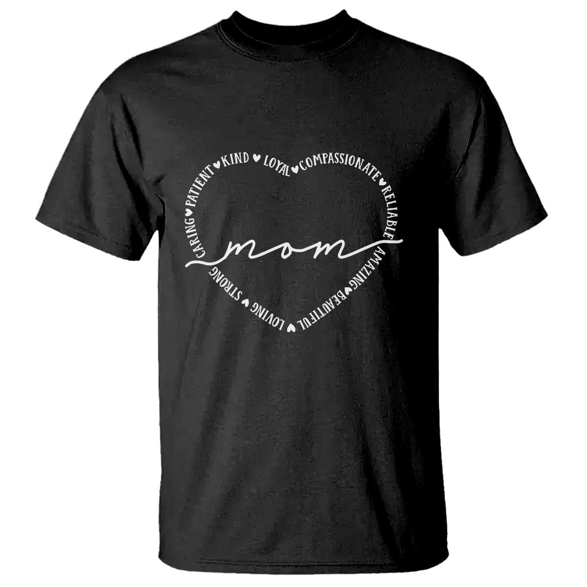 Mothers Day Mom Quotes T Shirt Heart Shape Loving Typography Gift