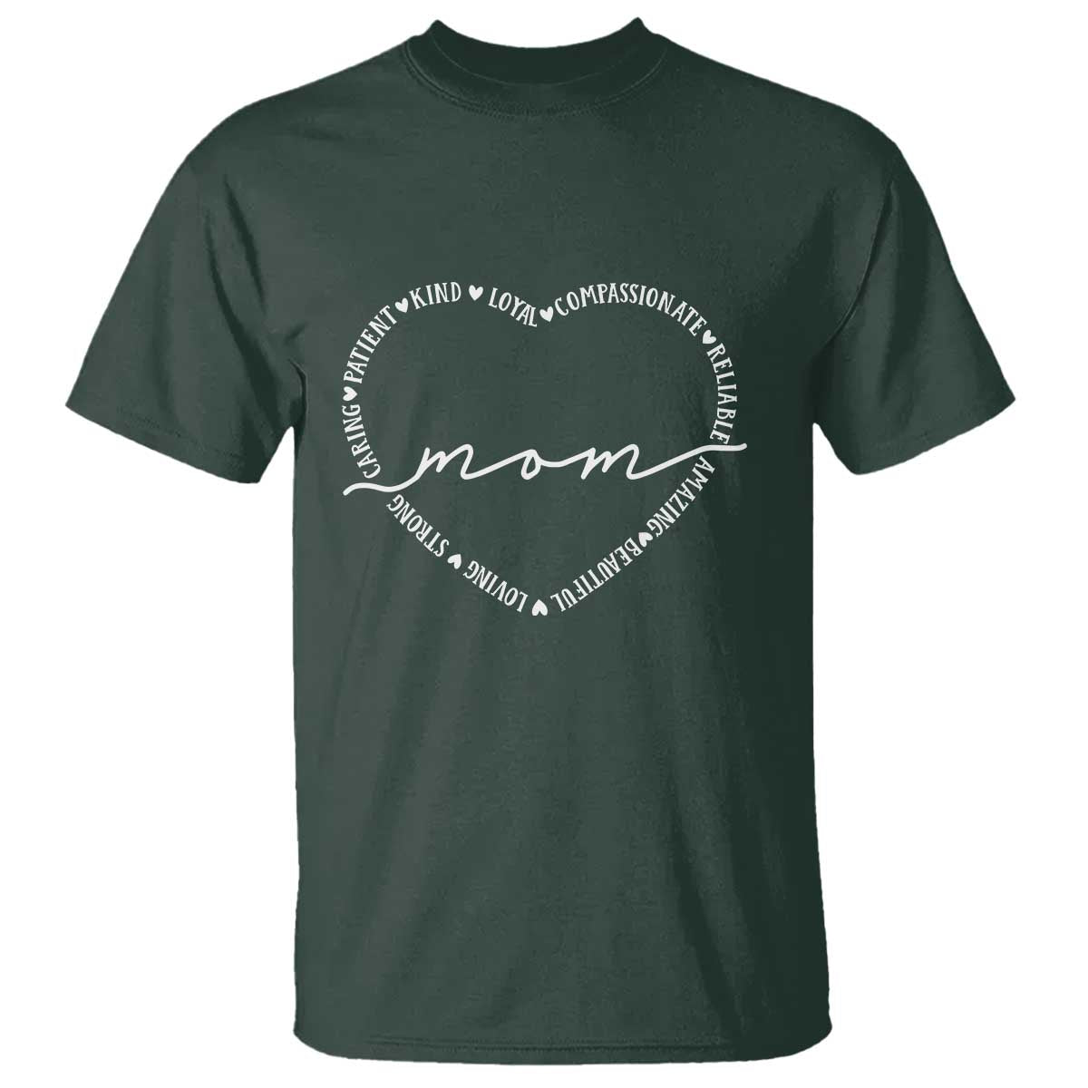 Mothers Day Mom Quotes T Shirt Heart Shape Loving Typography Gift