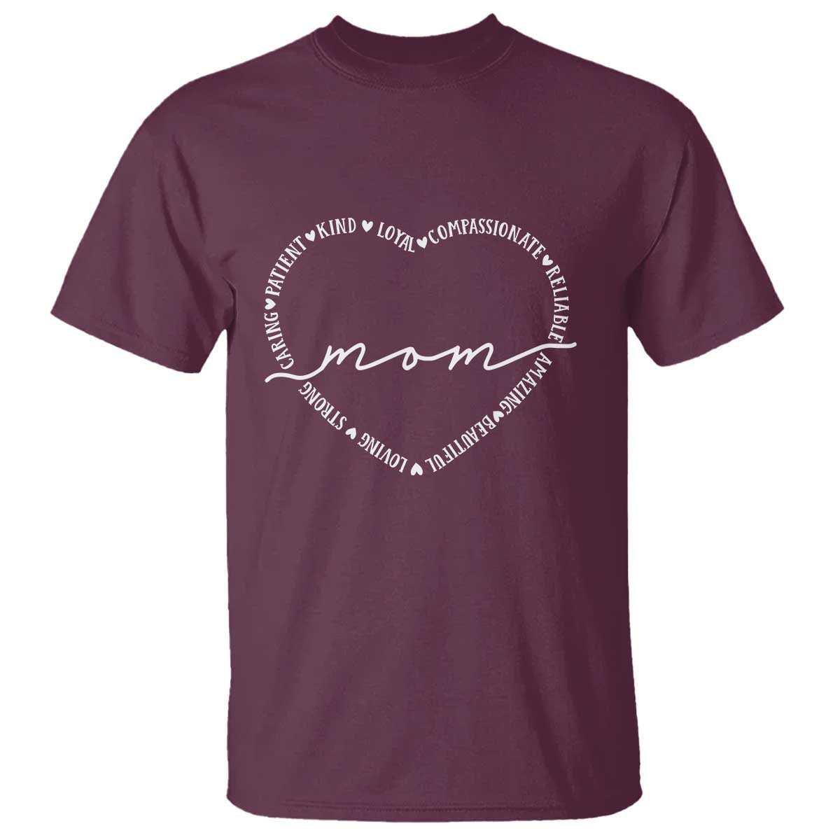 Mothers Day Mom Quotes T Shirt Heart Shape Loving Typography Gift