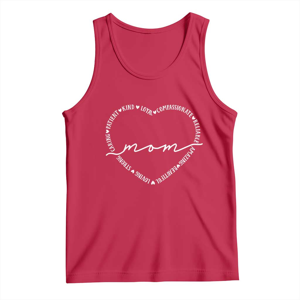 Mothers Day Mom Quotes Tank Top Heart Shape Loving Typography Gift