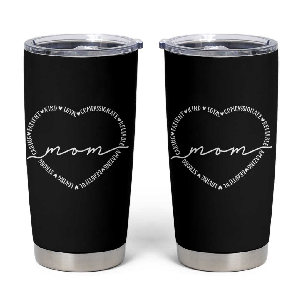 Mothers Day Mom Quotes Tumbler Cup Heart Shape Loving Typography Gift