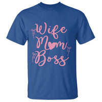 Funny Wife Mom Boss T Shirt Girly Pink Bows Mothers Day Gift