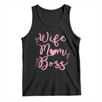 Funny Wife Mom Boss Tank Top Girly Pink Bows Mothers Day Gift