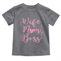 Funny Wife Mom Boss Toddler T Shirt Girly Pink Bows Mothers Day Gift
