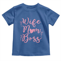 Funny Wife Mom Boss Toddler T Shirt Girly Pink Bows Mothers Day Gift