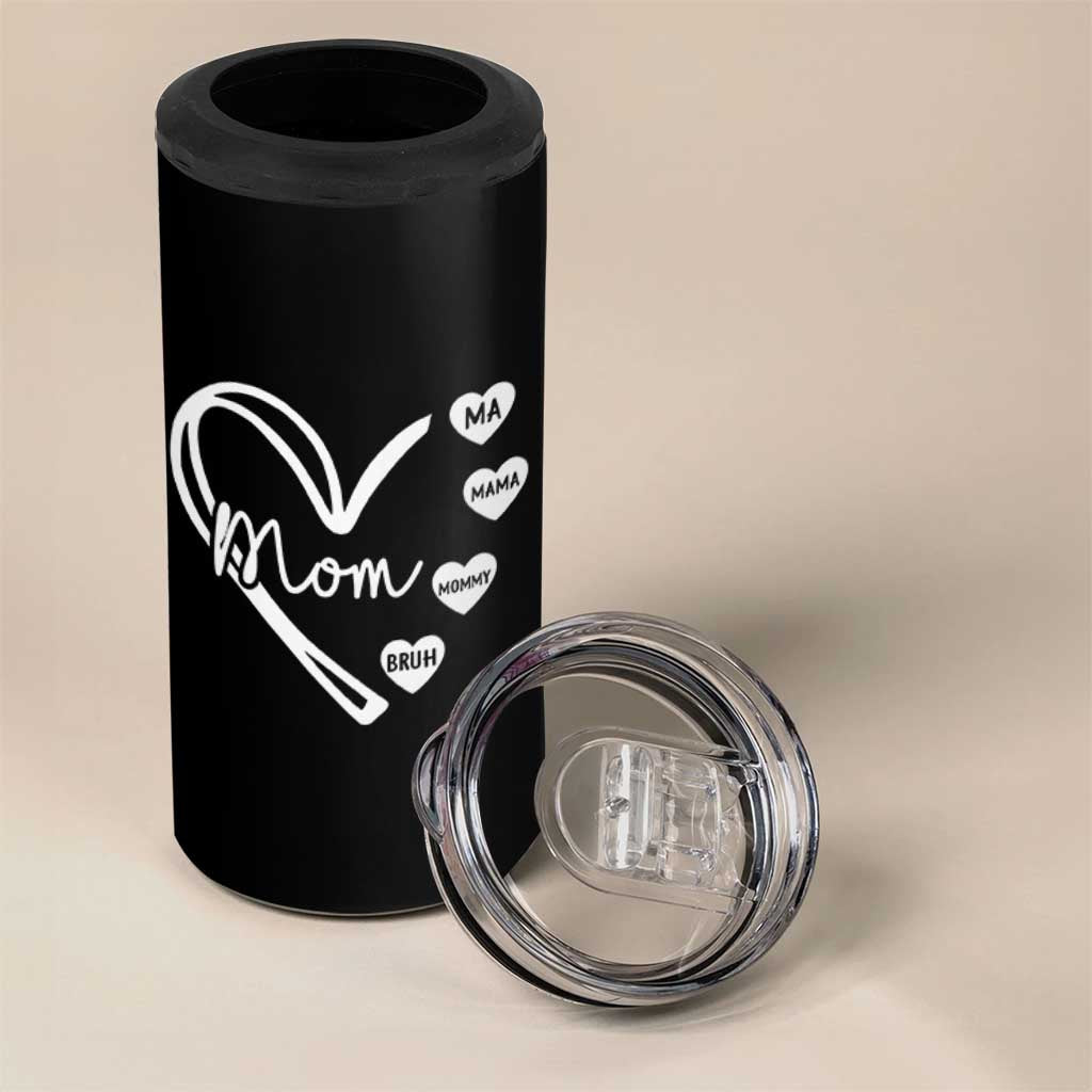 Mama Mommy Mom Bruh 4 in 1 Can Cooler Tumbler Mothers Day Humor Gift