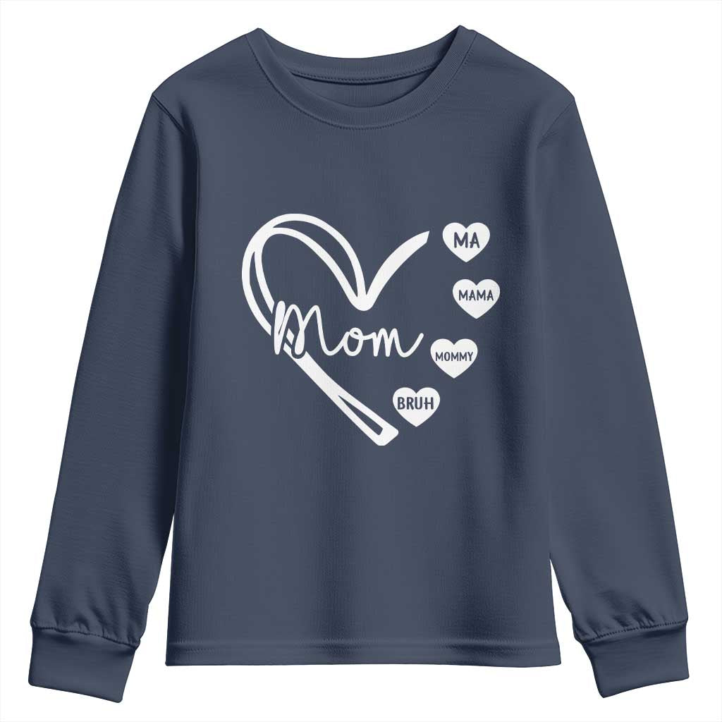 Mama Mommy Mom Bruh Youth Sweatshirt Mothers Day Humor Gift