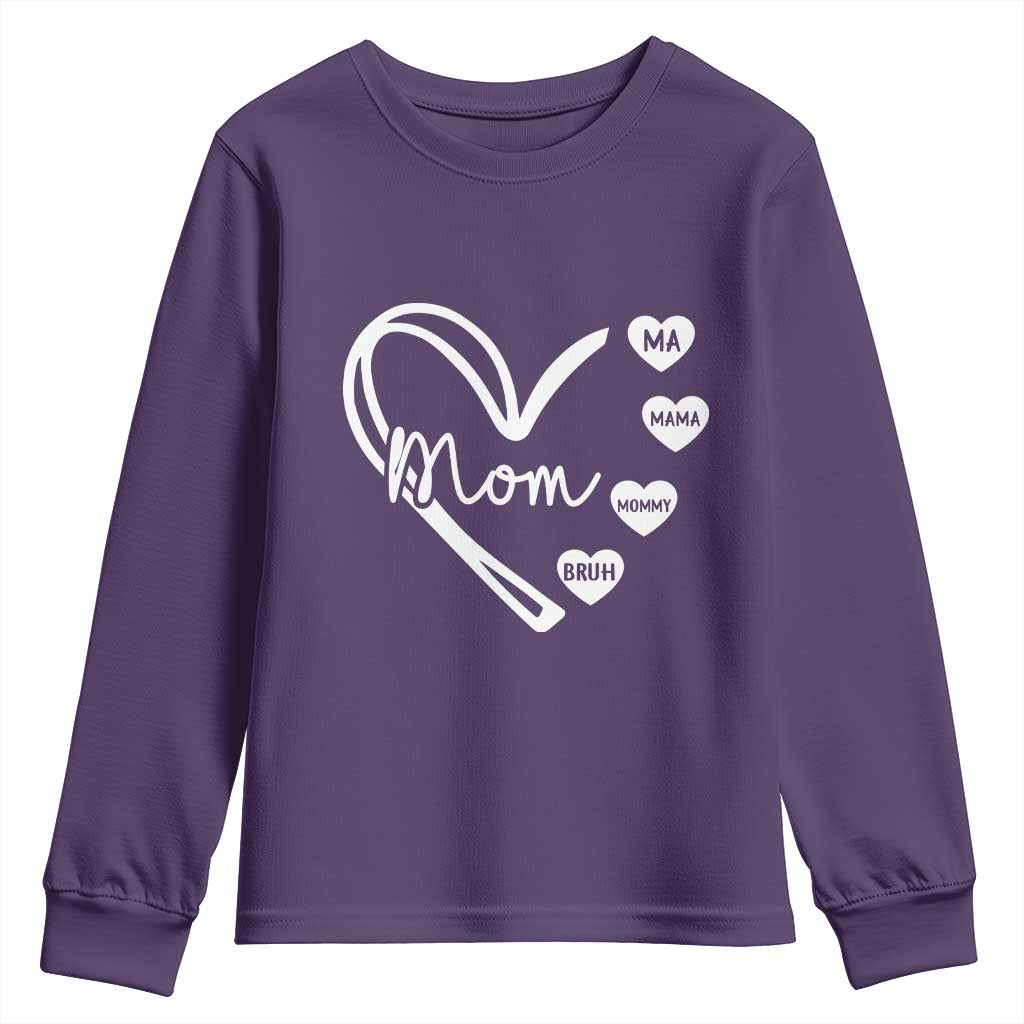 Mama Mommy Mom Bruh Youth Sweatshirt Mothers Day Humor Gift