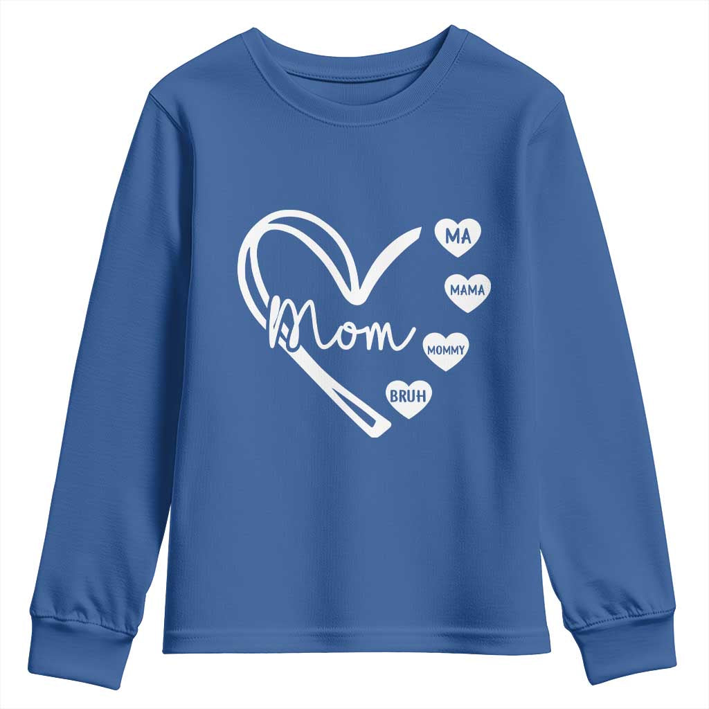 Mama Mommy Mom Bruh Youth Sweatshirt Mothers Day Humor Gift