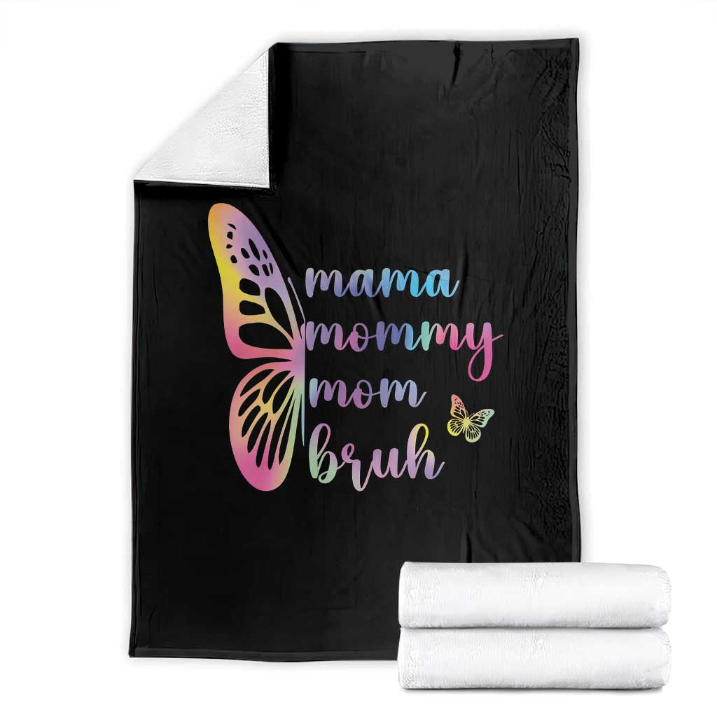 Funny Mom Saying Gift Throw Blanket Mama Mommy Mom Bruh