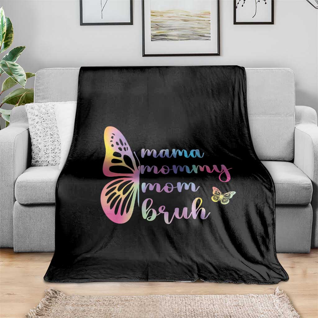 Funny Mom Saying Gift Throw Blanket Mama Mommy Mom Bruh