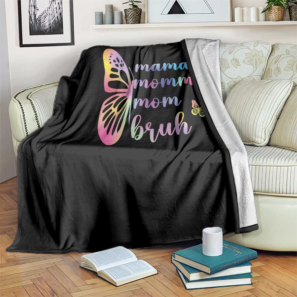 Funny Mom Saying Gift Throw Blanket Mama Mommy Mom Bruh