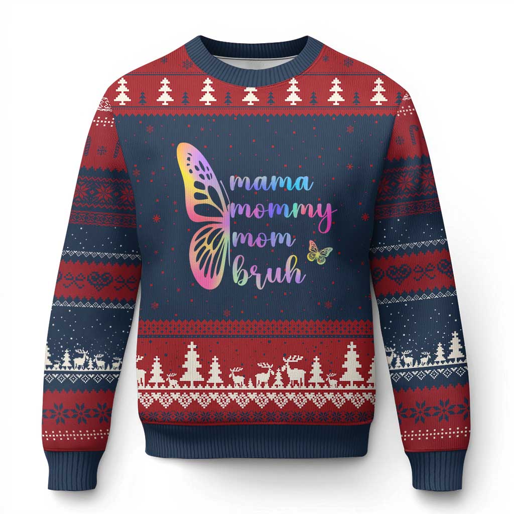 Funny Mom Saying Gift Ugly Christmas Sweater Mama Mommy Mom Bruh