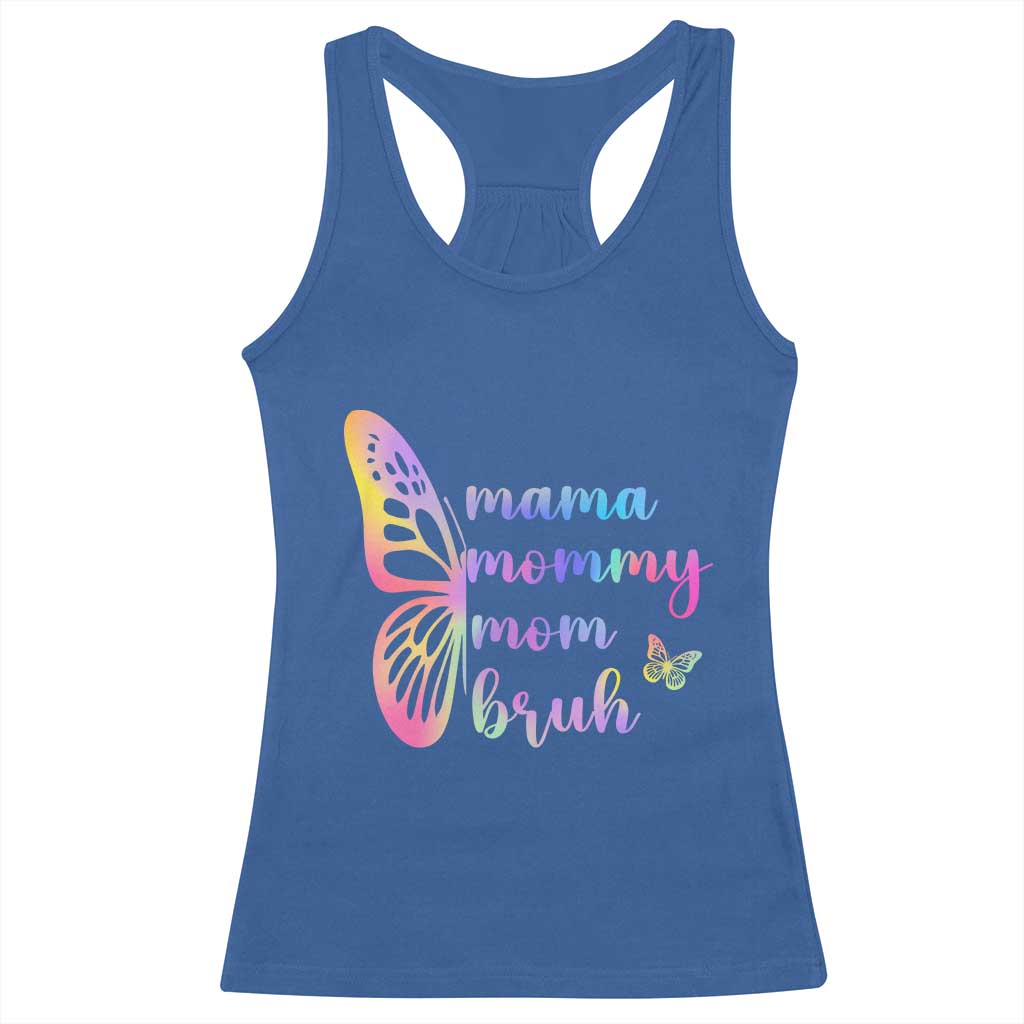 Funny Mom Saying Gift Racerback Tank Top Mama Mommy Mom Bruh