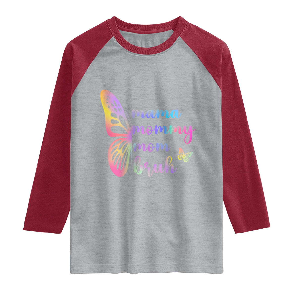 Funny Mom Saying Gift Raglan Shirt Mama Mommy Mom Bruh