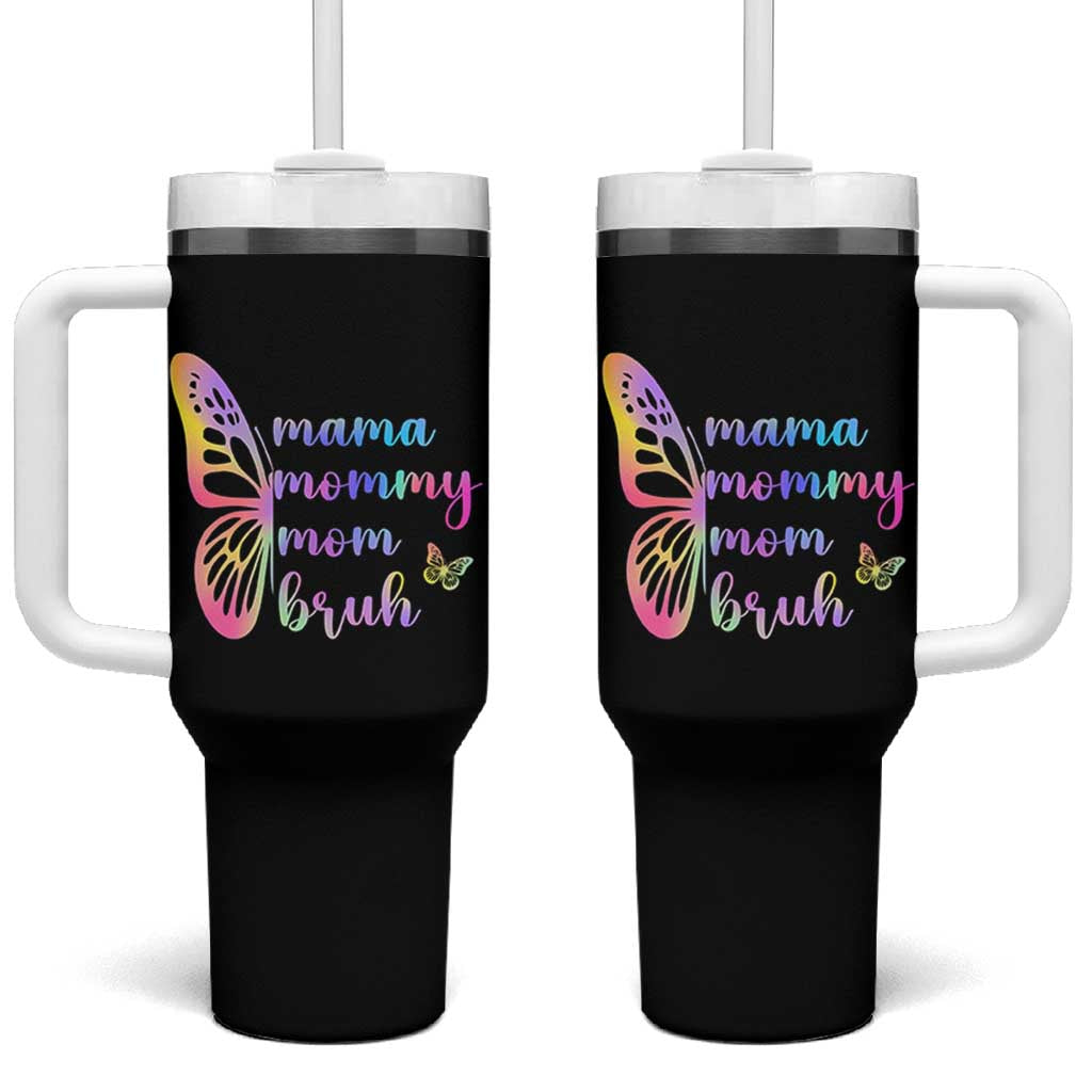 Funny Mom Saying Gift Tumbler With Handle Mama Mommy Mom Bruh