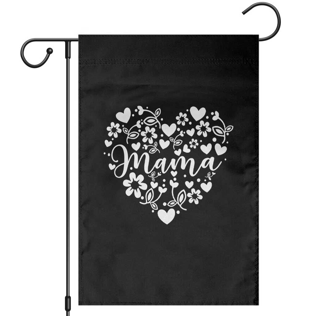 Floral Mama Heart Graphic Garden Flag Mothers Day Flower Gift
