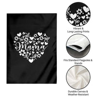 Floral Mama Heart Graphic Garden Flag Mothers Day Flower Gift