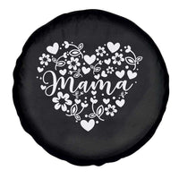 Floral Mama Heart Graphic Spare Tire Cover Mothers Day Flower Gift