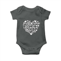 Floral Mama Heart Graphic Baby Onesie Mothers Day Flower Gift