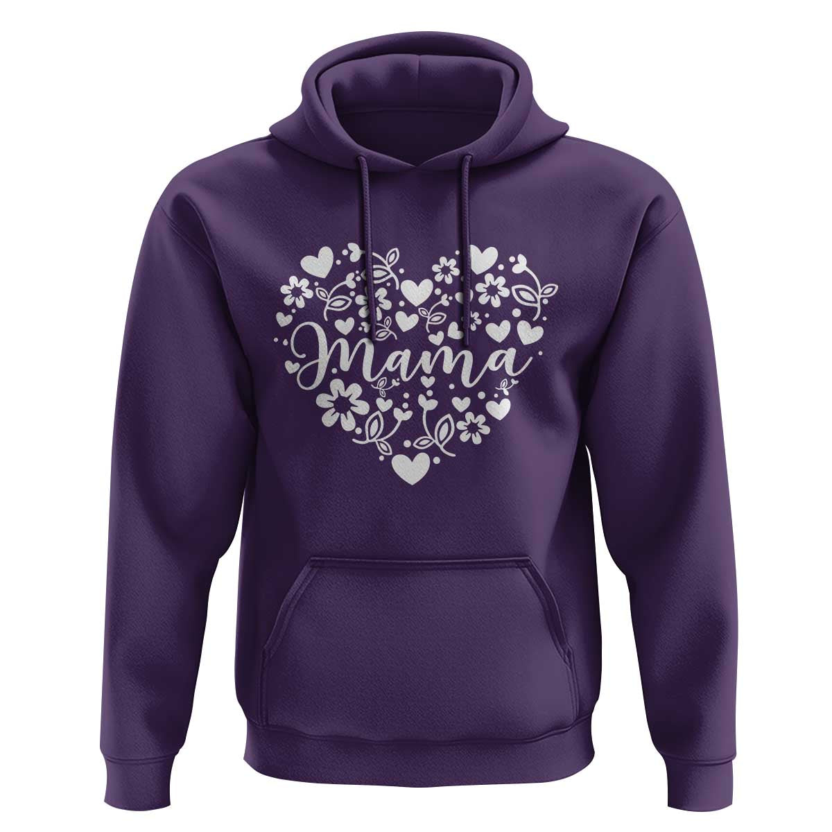 Floral Mama Heart Graphic Hoodie Mothers Day Flower Gift