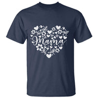 Floral Mama Heart Graphic T Shirt Mothers Day Flower Gift