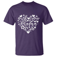 Floral Mama Heart Graphic T Shirt Mothers Day Flower Gift