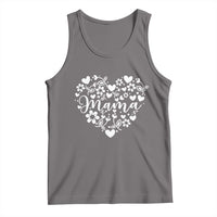Floral Mama Heart Graphic Tank Top Mothers Day Flower Gift