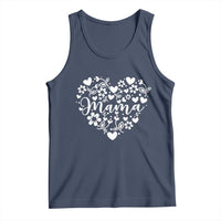 Floral Mama Heart Graphic Tank Top Mothers Day Flower Gift