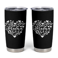 Floral Mama Heart Graphic Tumbler Cup Mothers Day Flower Gift